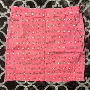 Ralph Lauren Golf Skirt Skort Size 0 Pink AOP All Over Print Pockets Under Short
